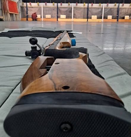 The SHS rifle team practices at the Pocono Pistol Range and is coached by Tom and Patti Weiss. Photo taken by and shared by Patti Weiss.