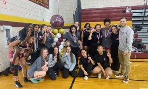 The girls wrestling team took first place at their tournament on the first weekend of February. Photo by Lynette Johnson.