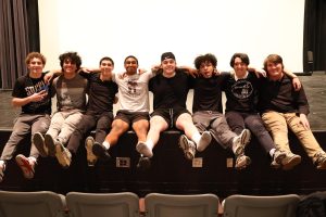 The Class of 2025, King of Hearts nominees pose for a group picture during rehearsal for the Man Pageant. 