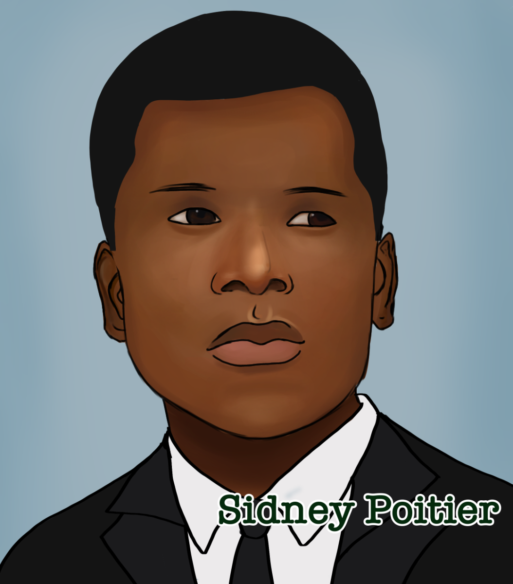 Digital drawing of Academy Award winning actor Sidney Poitier.