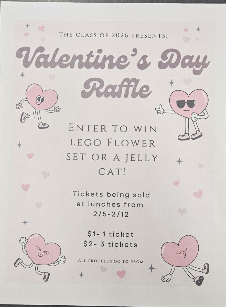 Class of 2026 is hosting a raffle and proceeds go to the prom. 