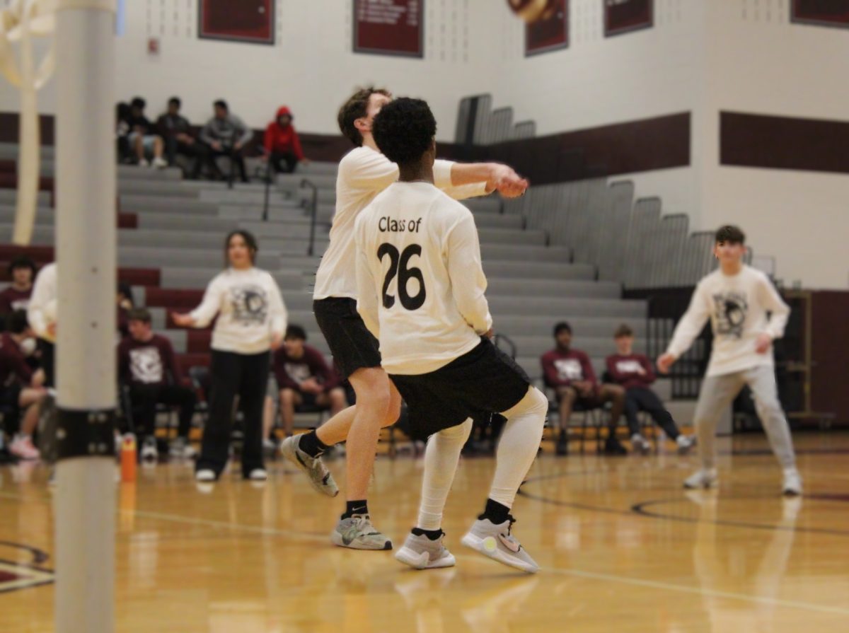 Amir Lovell, '26, waits for the ball.