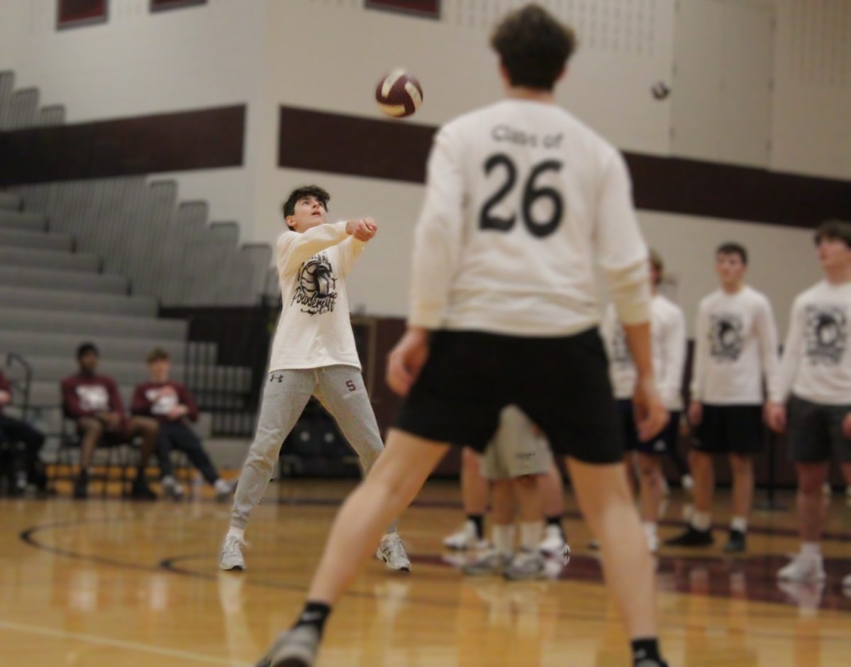 Otti Maioriello, '26, bumps the ball to a teammate.