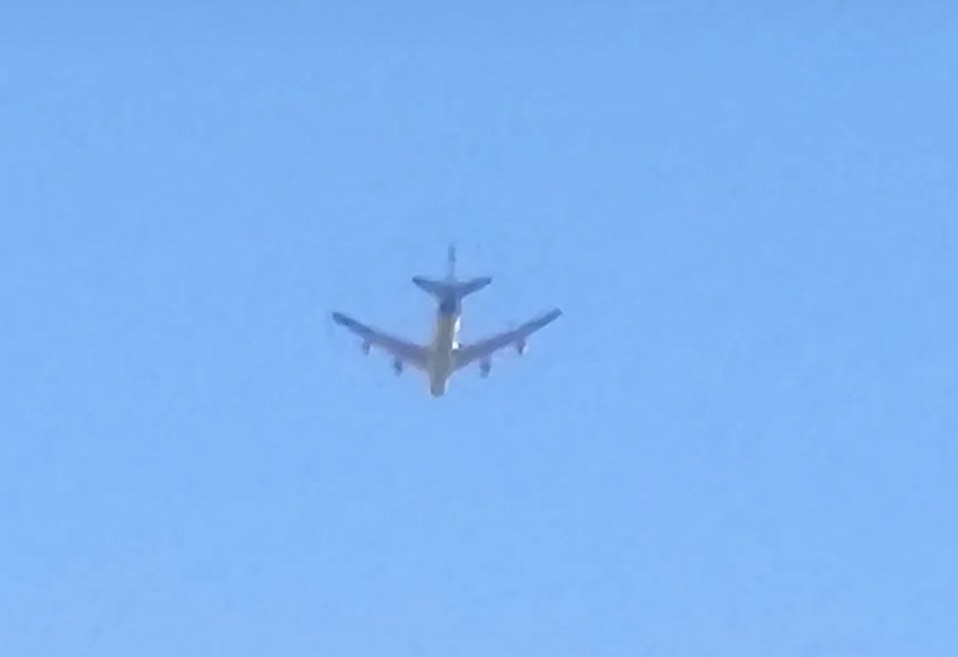 Plane flying over Pennsylvanian on Friday morning