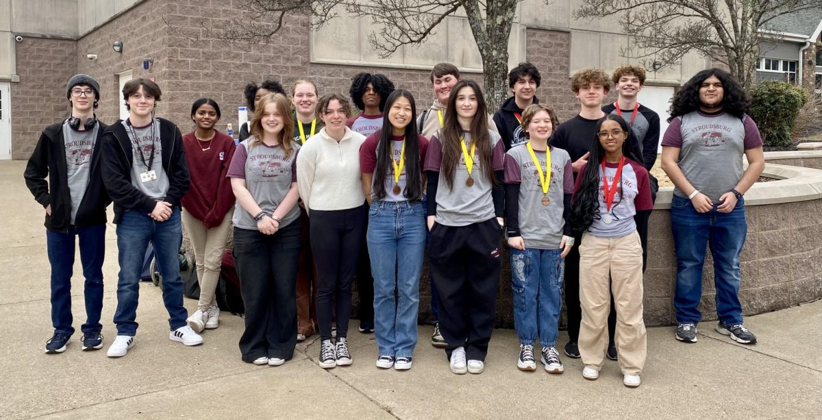 The Stroudsburg 2025 Science Olympiad Team participating at regionals.