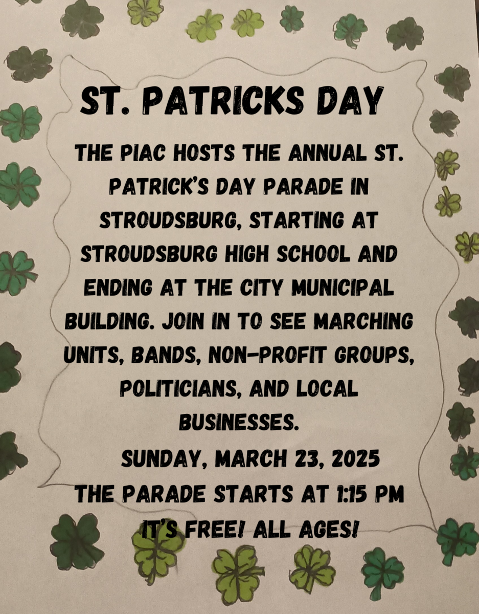 Parade flyer created by E. Pope, Journalism 1.