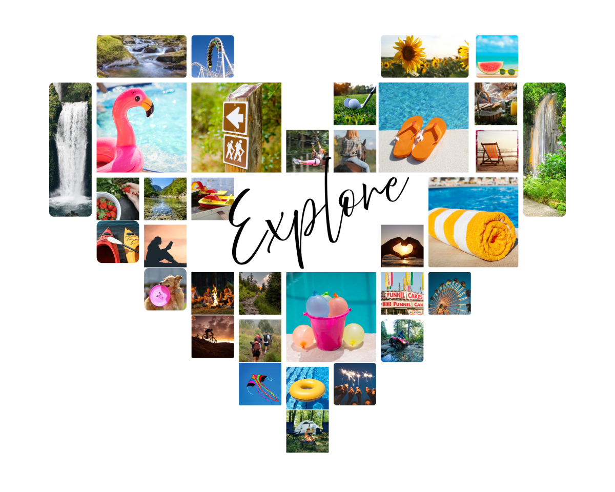 Explore the Poconos, there are so many things to do this summer.  Collage created with Canva Designs. 