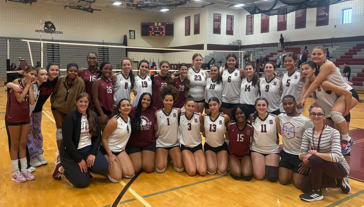 A picture of Stroudsburg Girl's Volleyball team with their coaches and managers for the 2025-2026 season