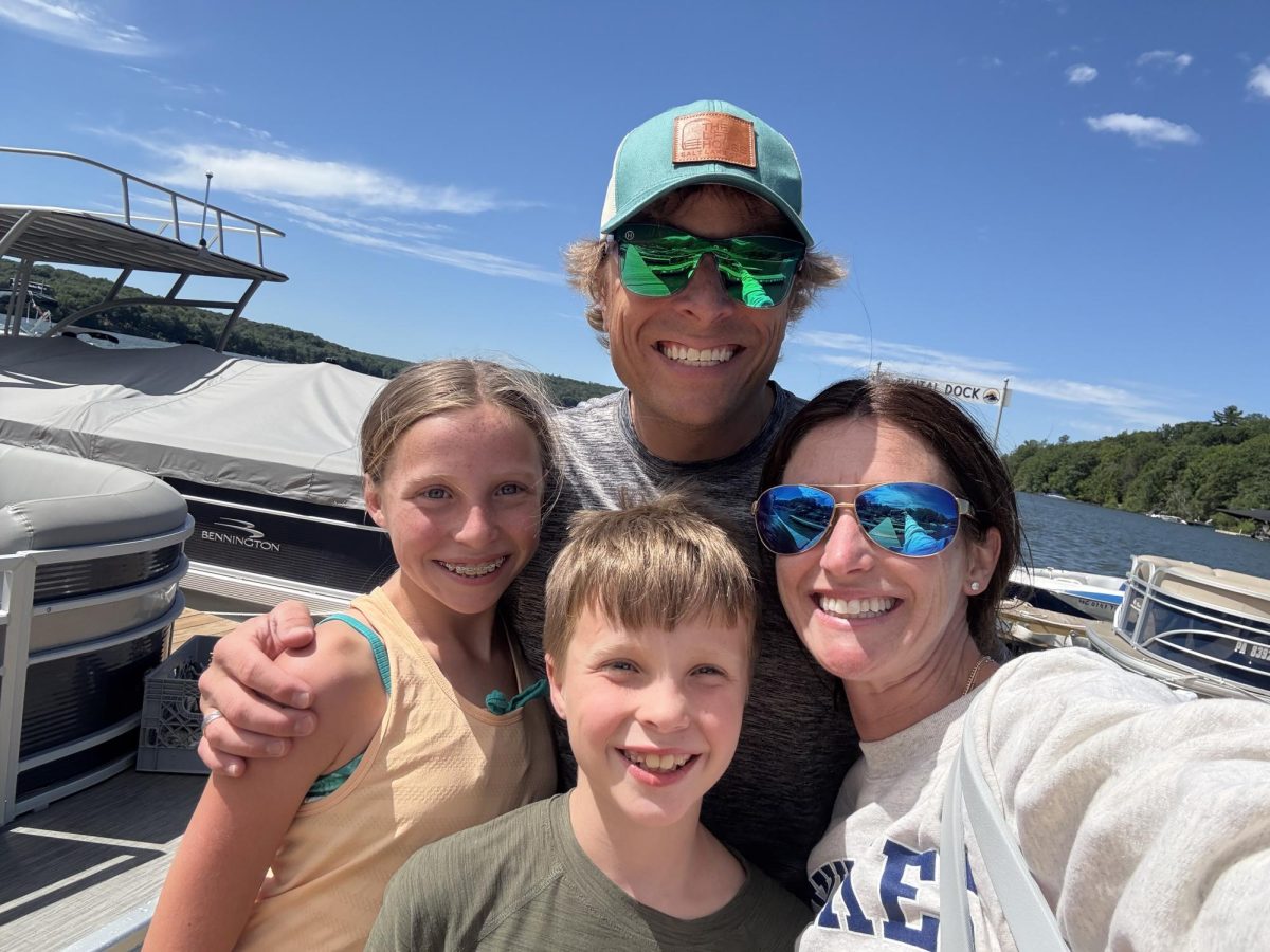 Mrs.Jane Endress enjoying a day out on her boat with family 
Shared with Permission 