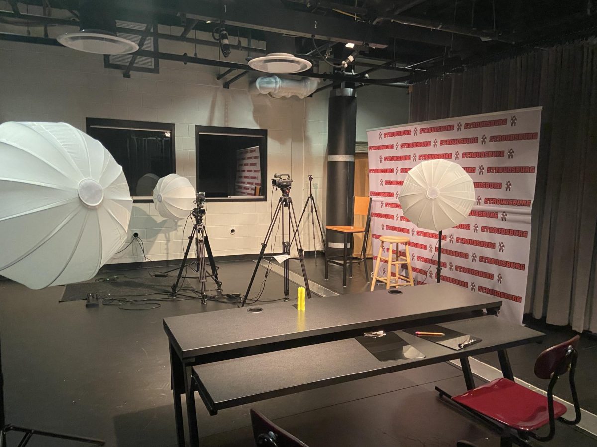 The studio room where Mountie Minutes goes lives every morning during homeroom.