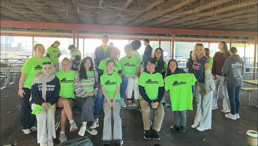 National Honor Society members go to Dansbury Park in East Stroudsburg for Beautification Day and clean up the community.