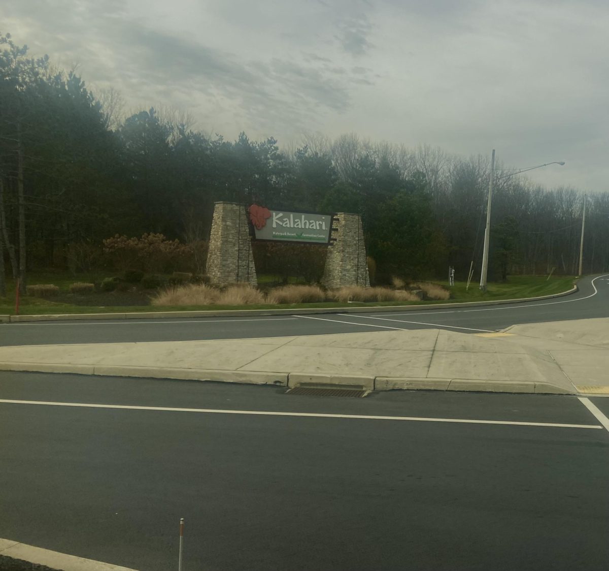 Main entrance of Kalahari Resort as students arrived for their field trip.