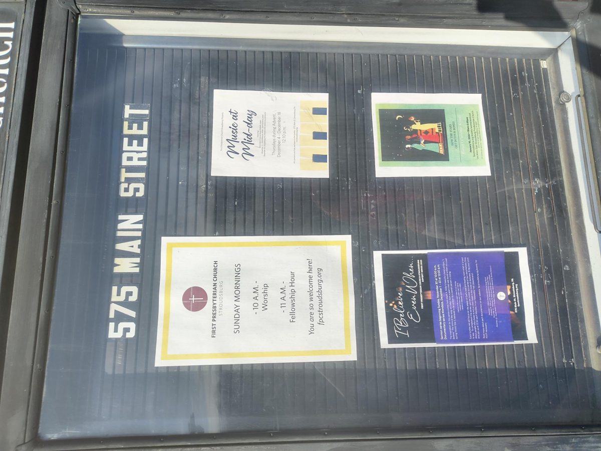 Chorale Music at Mid-day Flyer outside of First Presbyterian Church