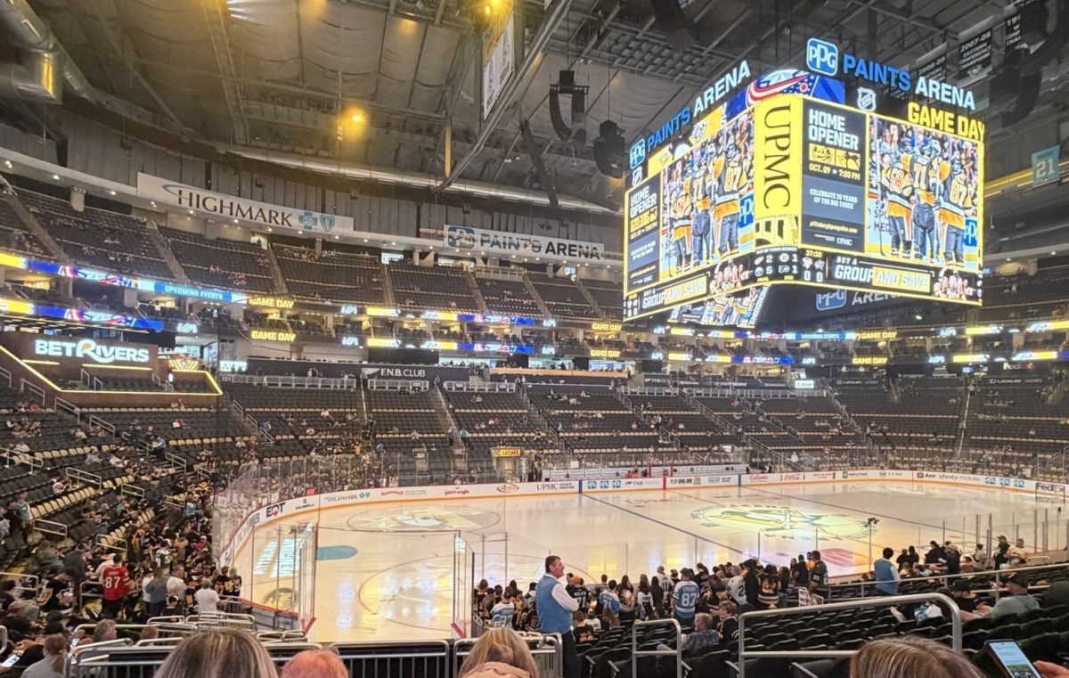 A picture of PPG Paints Arena where the Pittsburgh Penguins play