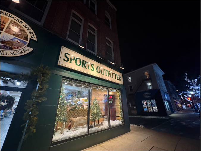 Outside Dunkelberger's winter and christmas display. Displaying a homely and cozy vibe for the holidays.