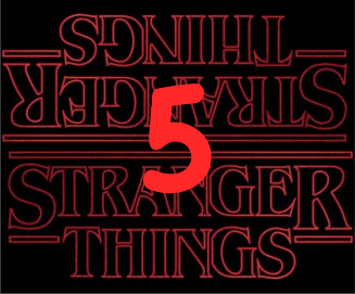 A collage made on canva of the "Stranger Things" logo and the season.