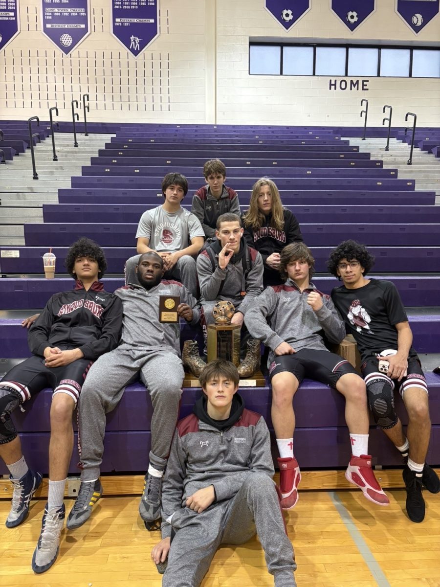 The Mountaineer wrestlers celebrate a big win against South!