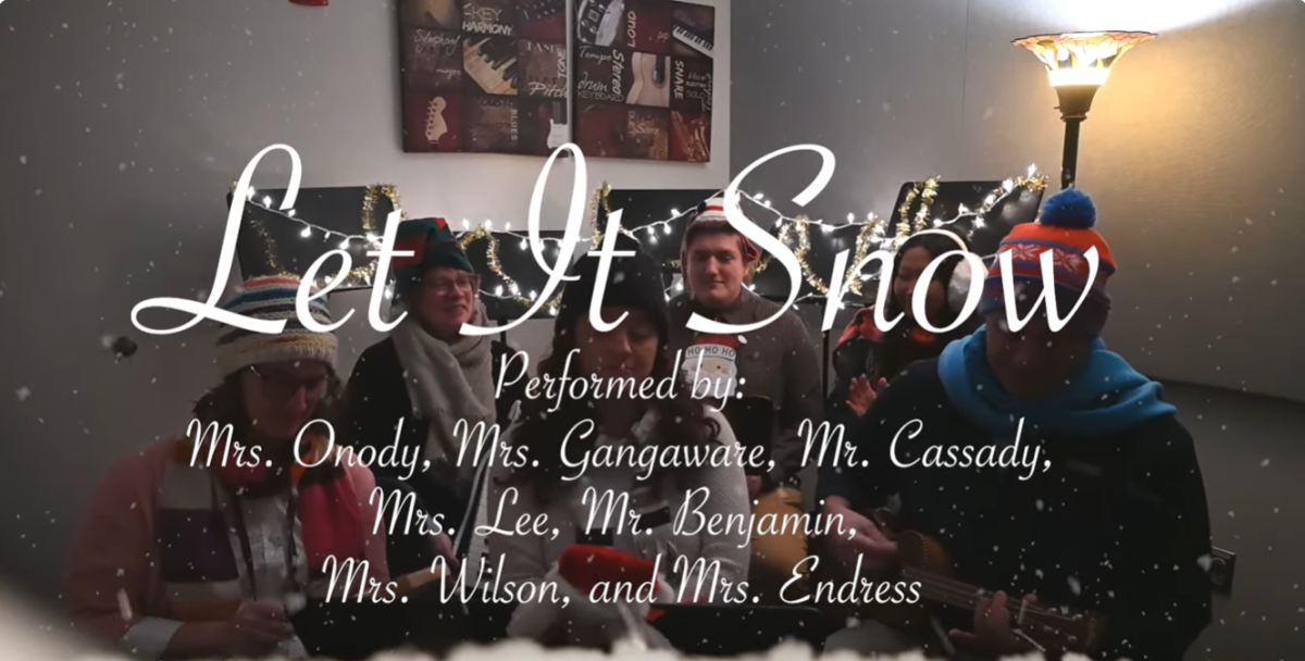 SHS staff members perform a special rendition of "Let it Snow"