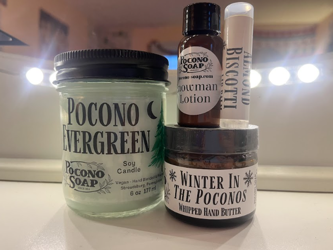 A collection of products from Pocono Soap.