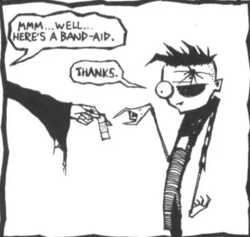 Interior artwork from Vasquez's comic series, Johnny the Maniac