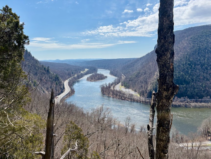 A beautiful day out in Delaware Water Gap, Mount Tammany's red & white trail.