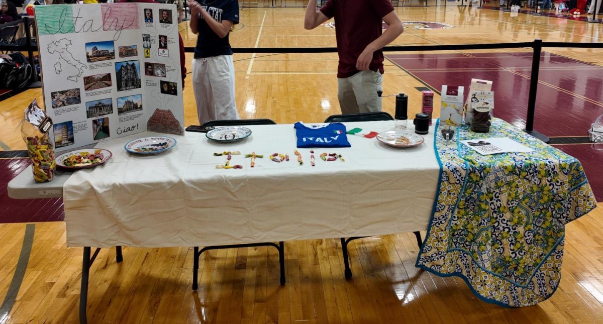 A picture of the Italy booth.